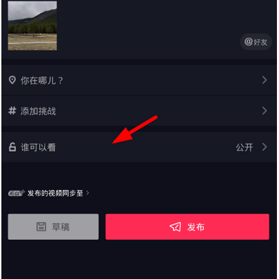 在抖音视频中设置好友可见的具体步骤