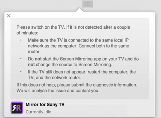Mirror for Sony TV