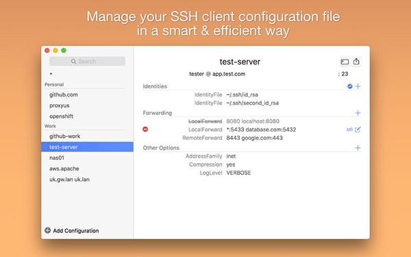 SSH Config Editor