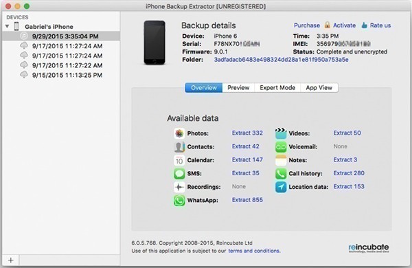 iPhone Backup Extractor