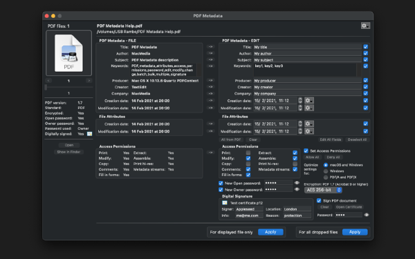 PDF Metadata