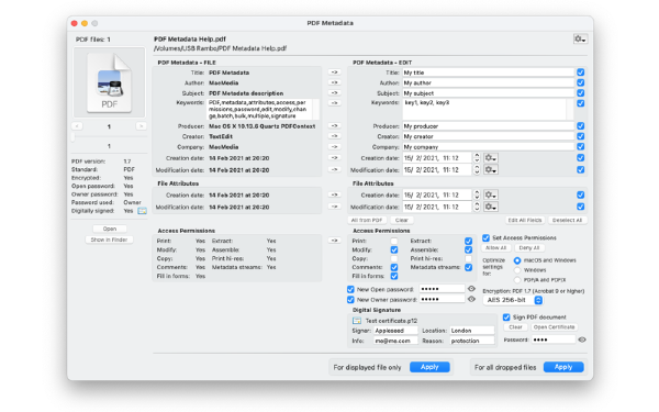 PDF Metadata