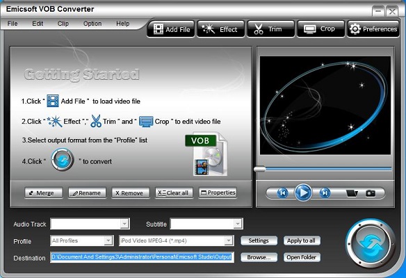 Emicsoft VOB Converter