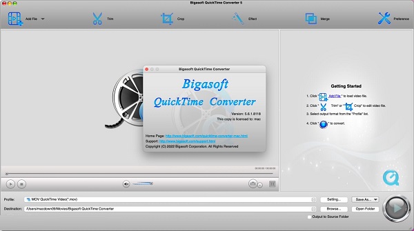 Bigasoft QuickTime Converter