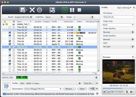 4Media DVD to MP4 Converter