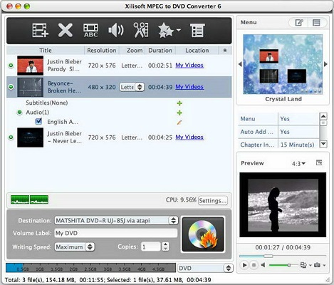 Xilisoft MPEG to DVD Converter