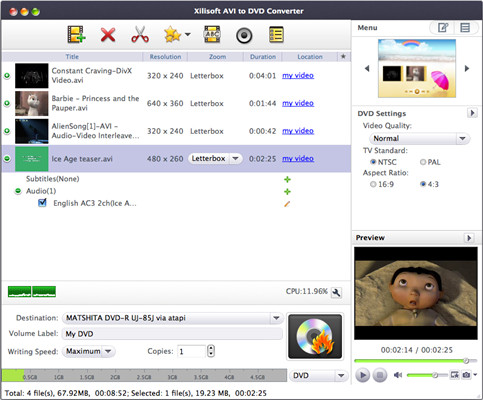 Xilisoft AVI to DVD Converter