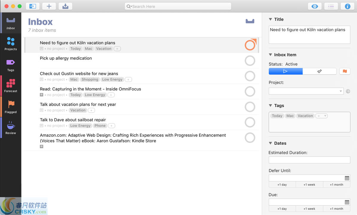 OmniFocus For Mac