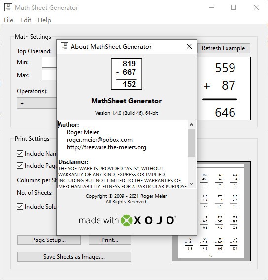 MathSheetGenerator