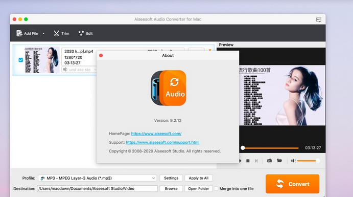 Aiseesoft Audio Converter for Mac