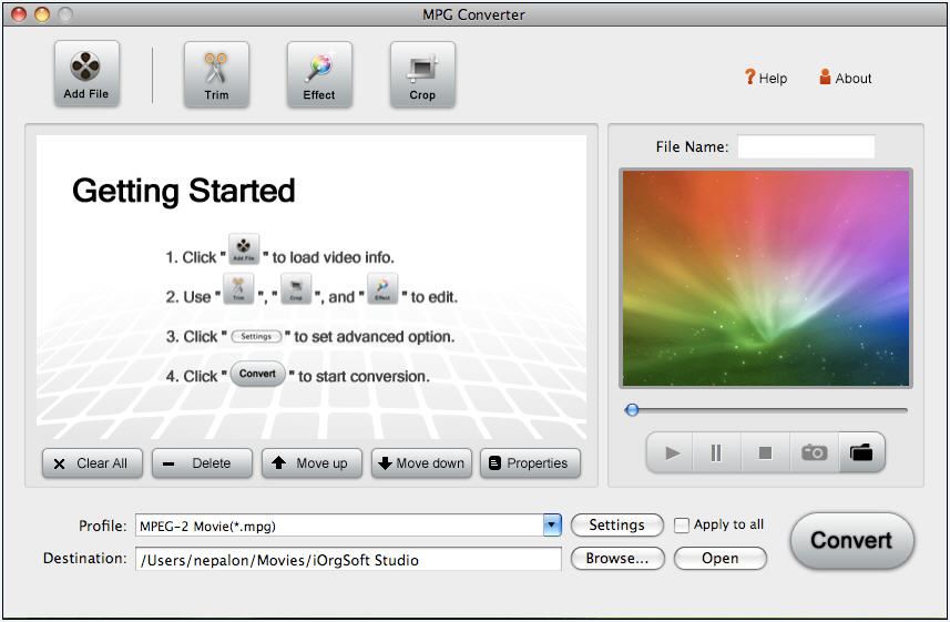 iorgsoft MPG Converter for Mac