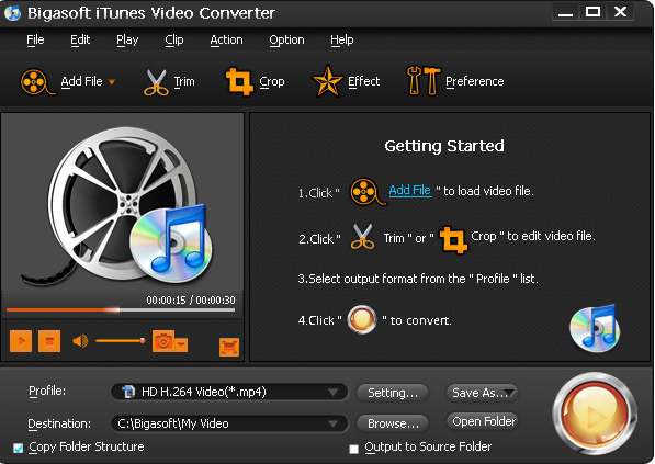 Bigasoft iTunes Video Converter for Mac