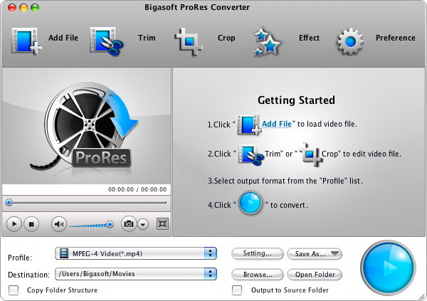 Bigasoft ProRes Converter for Mac