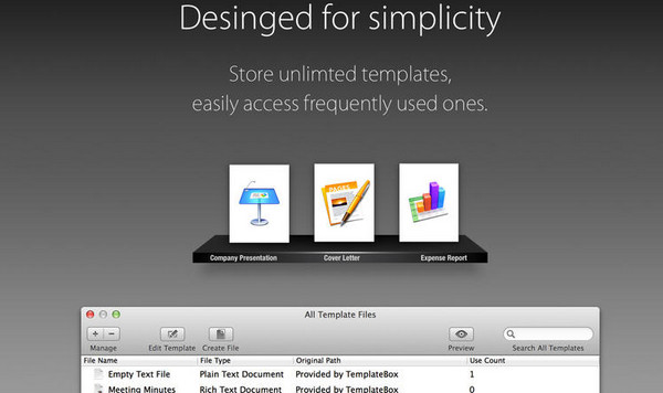 TemplateBox For Mac