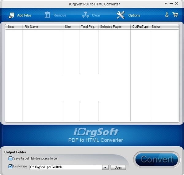 iOrgsoft PDF to Html Converter for Mac