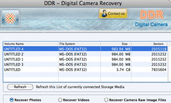 Mac Digital Camera Data Recovery