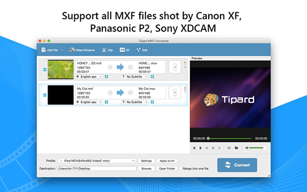 Tipard MXF Converter for Mac