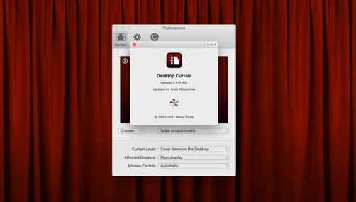 Desktop Curtain for MAC