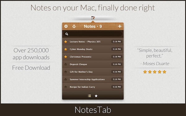 NotesTab Pro For Mac