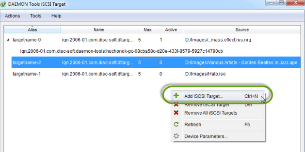 DAEMON Tools iSCSI Target For Mac