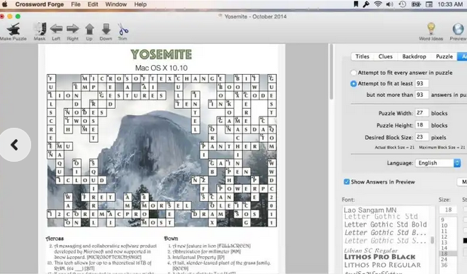 Crossword Forge For Mac