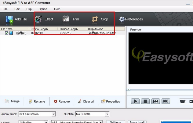 4Easysoft Mac FLV to ASF Converter