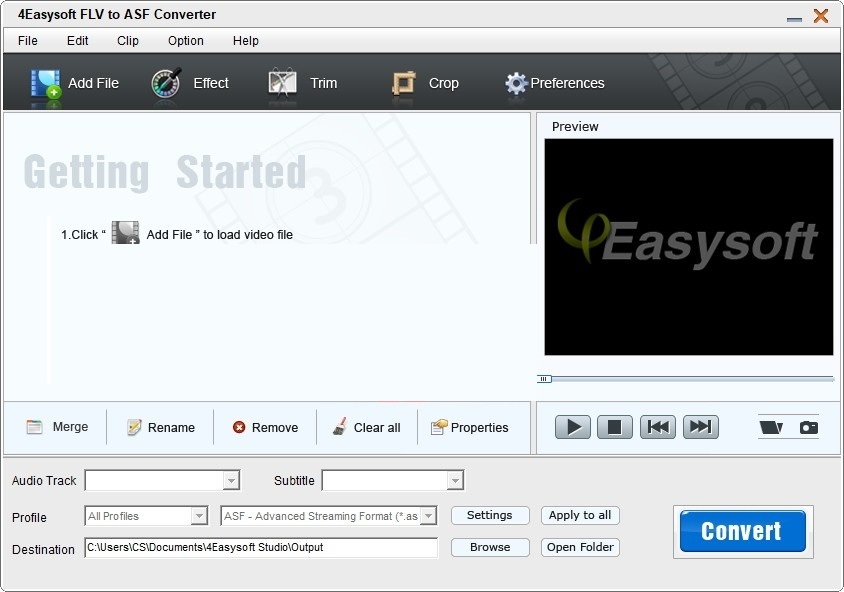 4Easysoft Mac FLV to ASF Converter