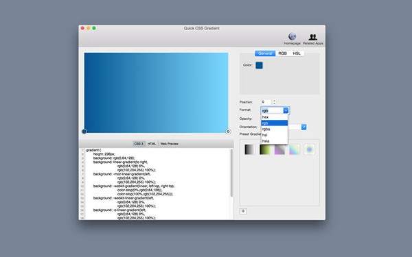 Quick CSS Gradient for Mac