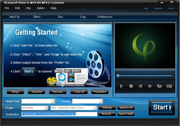 4Easysoft Mac Video to MOV AVI MPEG Converter