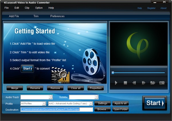 4Easysoft Mac Video to Audio Converter