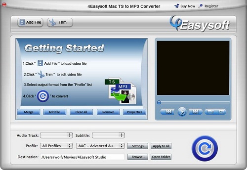 4Easysoft Mac TS to MP3 Converter