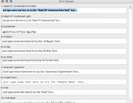 Font Viewer For Mac