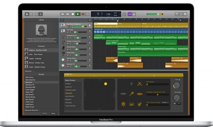 Mac 端 GarageBand 升级：加入2 位鼓手