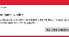 Bank of America退出Windows 10平台： 7 月底停用官方APP