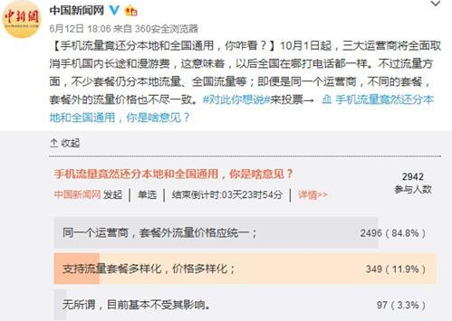 好消息！下月起取消国内流量漫游费