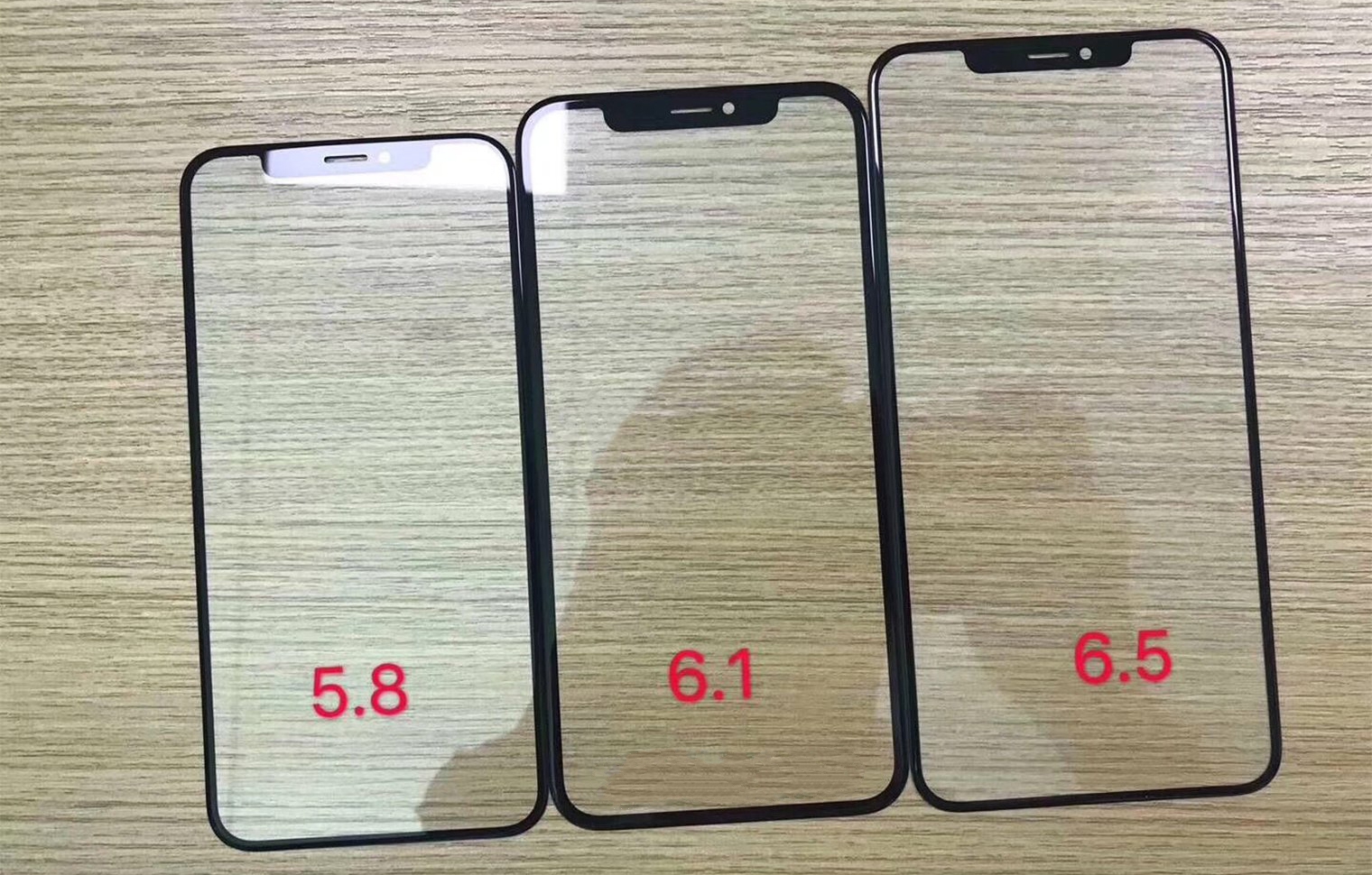 新一代iPhone前面板曝光,6.1英寸的边框较宽