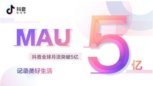 抖音:全球月活突破5亿