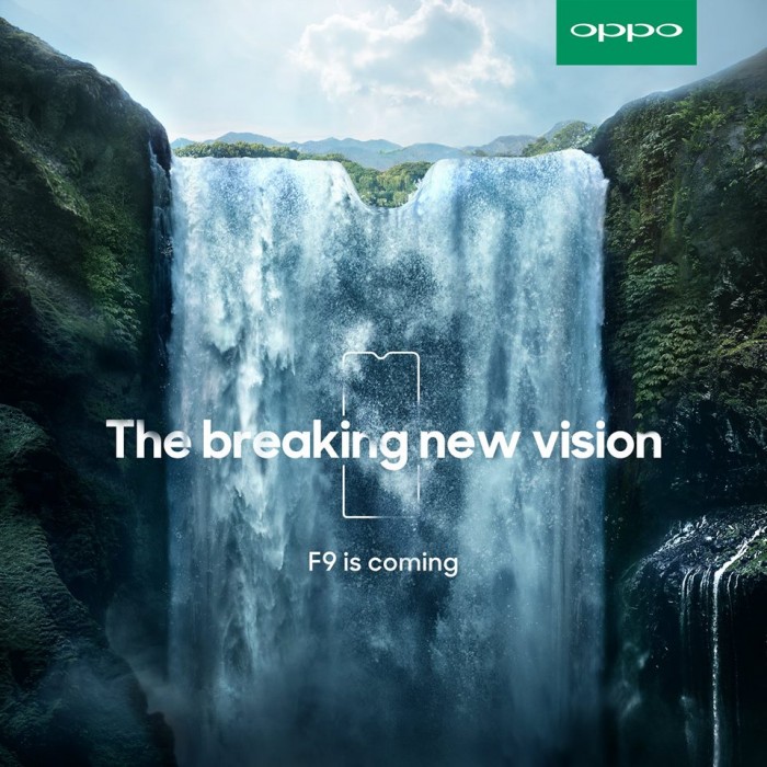 OPPO F9海报曝光：水滴刘海成亮点