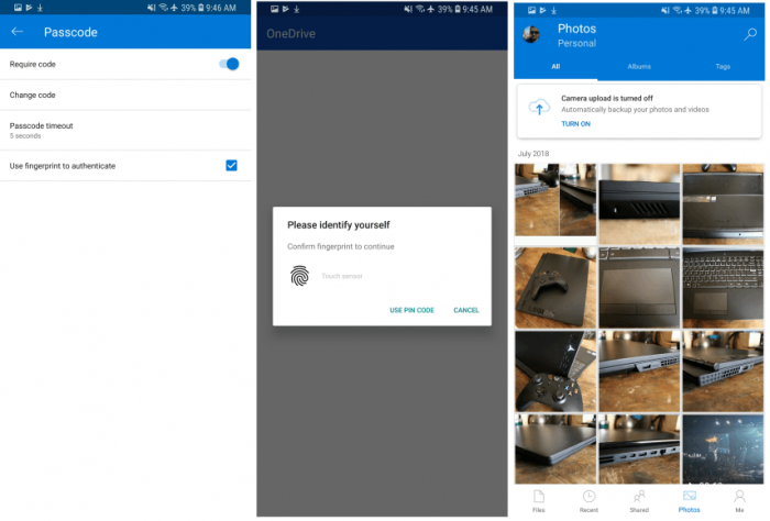 OneDrive 安卓版迎来更新!加入指纹锁