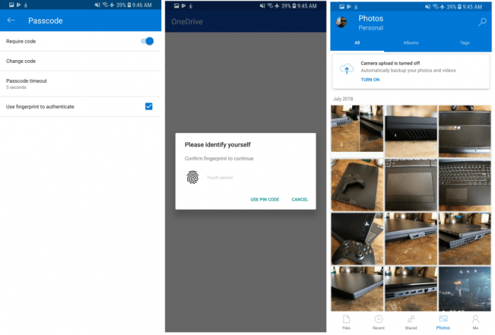 OneDrive 安卓版迎来更新！加入指纹锁