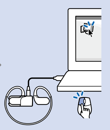 索尼NW-WS625耳机传输音乐的步骤讲解