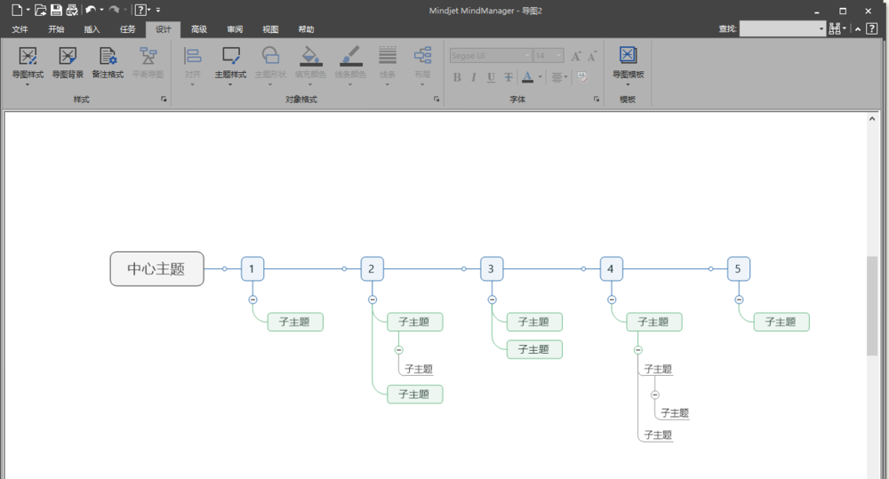 MindManager画组织结构图和时间轴图的图文教程