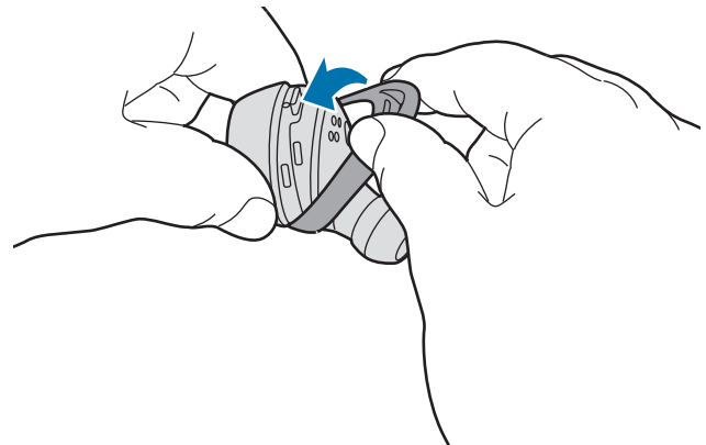 在三星Gear Icon X 2018耳机中安装配件的具体操作步骤