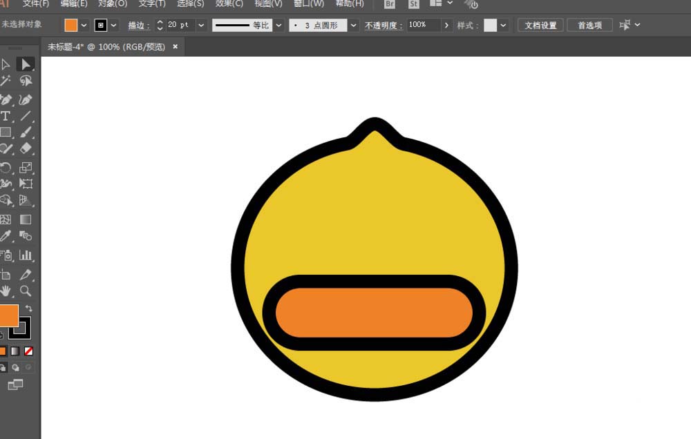 妙用ai设计矢量的BDUCK头像的秘诀分享
