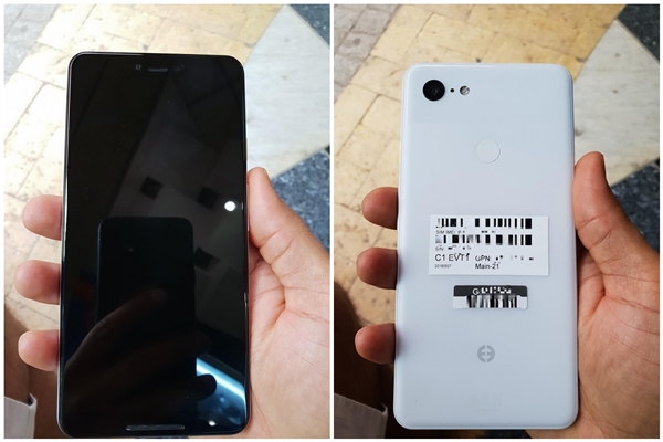 谷歌Pixel 3 XL熊猫色原型机曝光！下巴明显