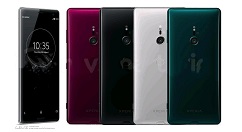 索尼XZ3四色渲染照露面：玫红、黑色、白色、绿色