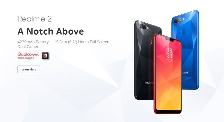 OPPO子品牌Realme 2手机发布：售价不到千元