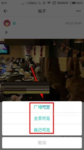 Soul APP设置帖子权限的操作步骤