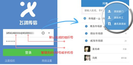 飞鸽传信中注册组织的详细图文讲解