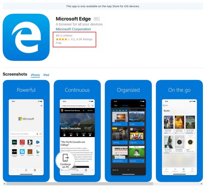 微软:Edge浏览器评分已超Google Chrome